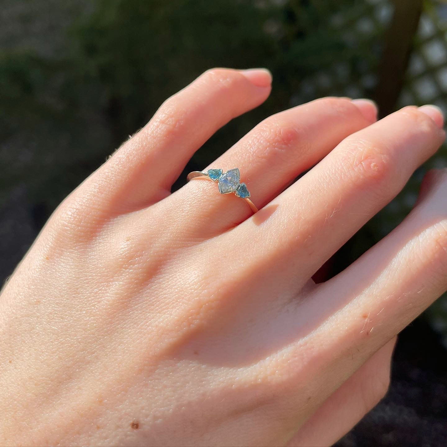 Marquise Diamond & Gemstone Ring
