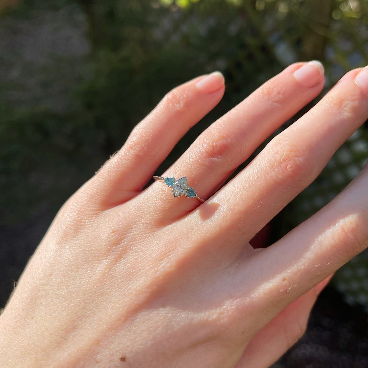 Marquise Diamond & Gemstone Ring