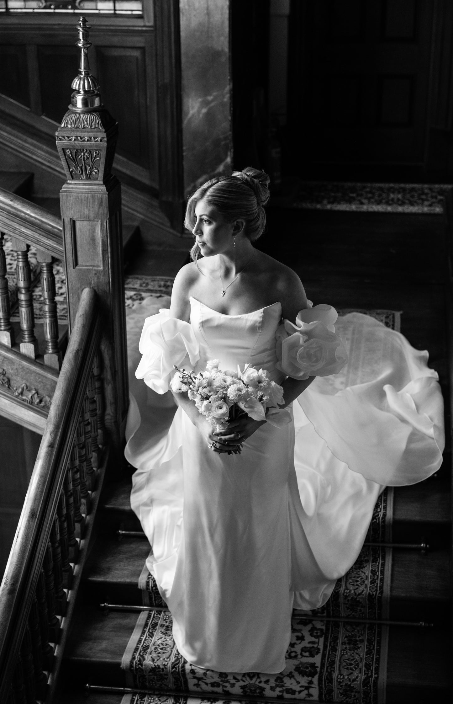 Engraved Rose Necklace