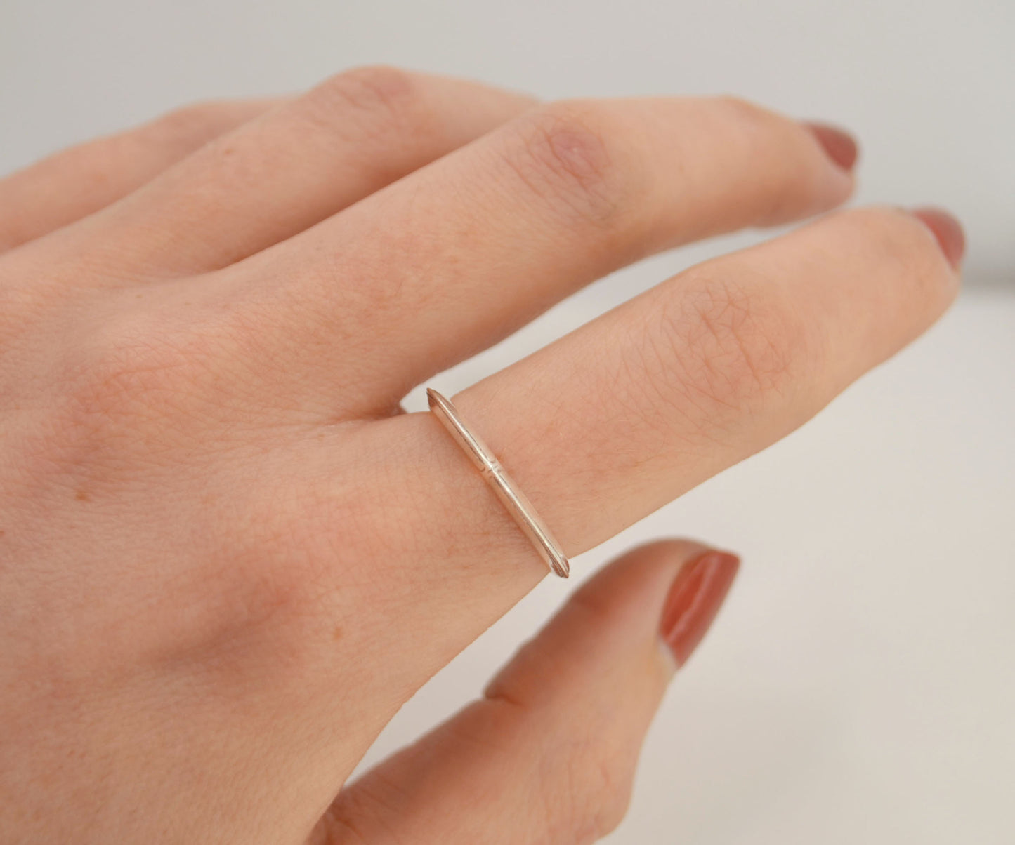 Knife edged Heart Ring