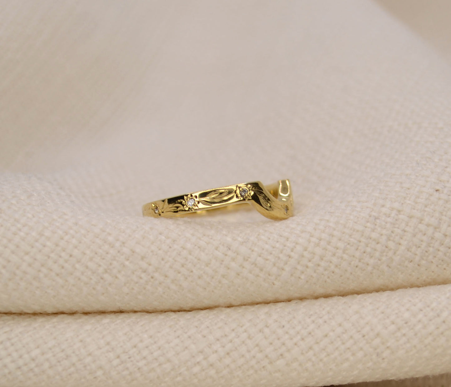 Horseshoe Shaped Wedding Ring - 2mm
