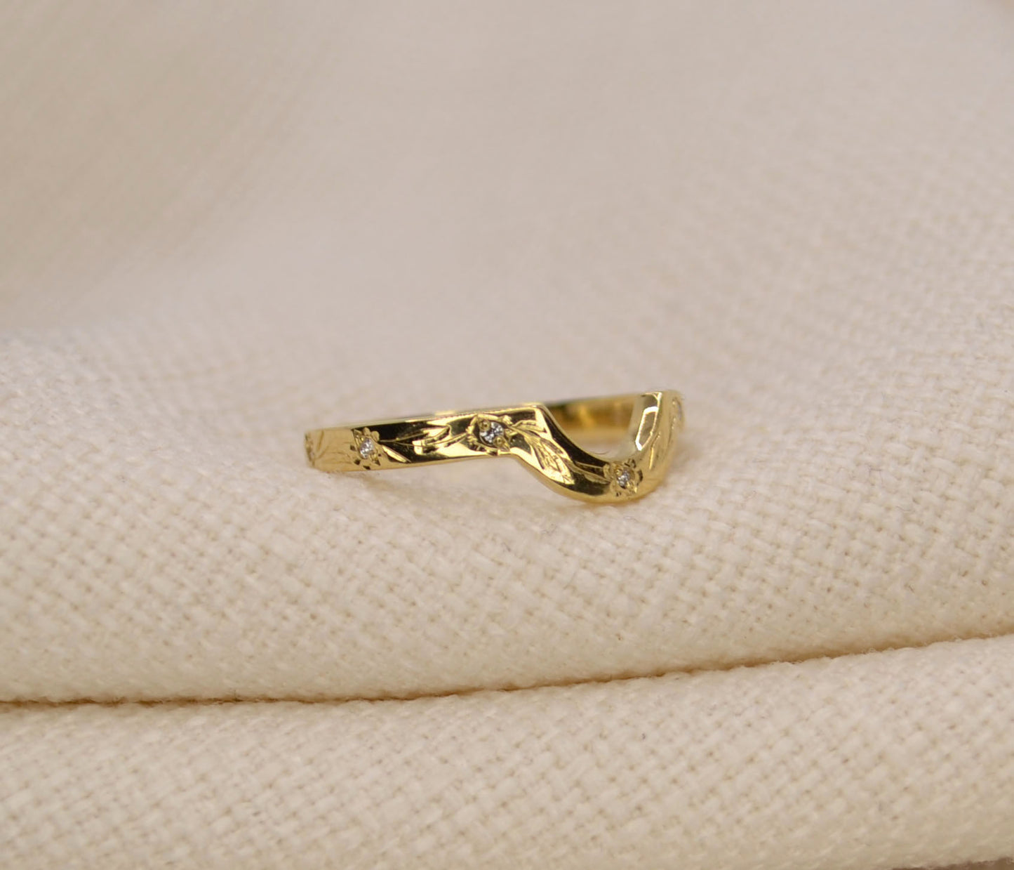 Horseshoe Shaped Wedding Ring - 2mm