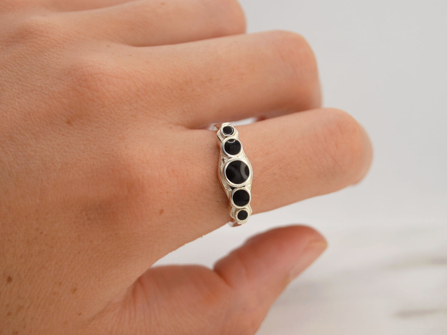 Victorian inspired Enamelled Ring
