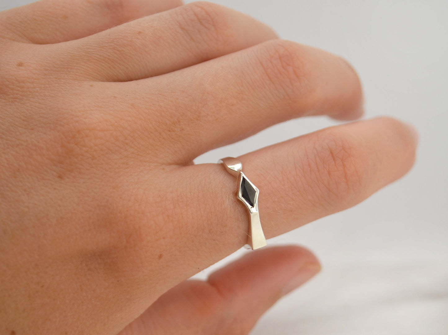 Black Onyx Kite Ring