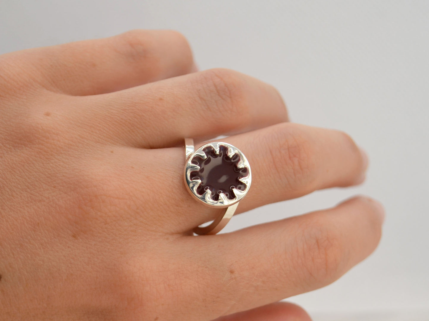 Enamelled Splodge Ring