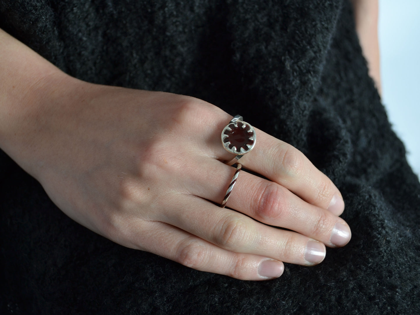 Enamelled Twist Ring
