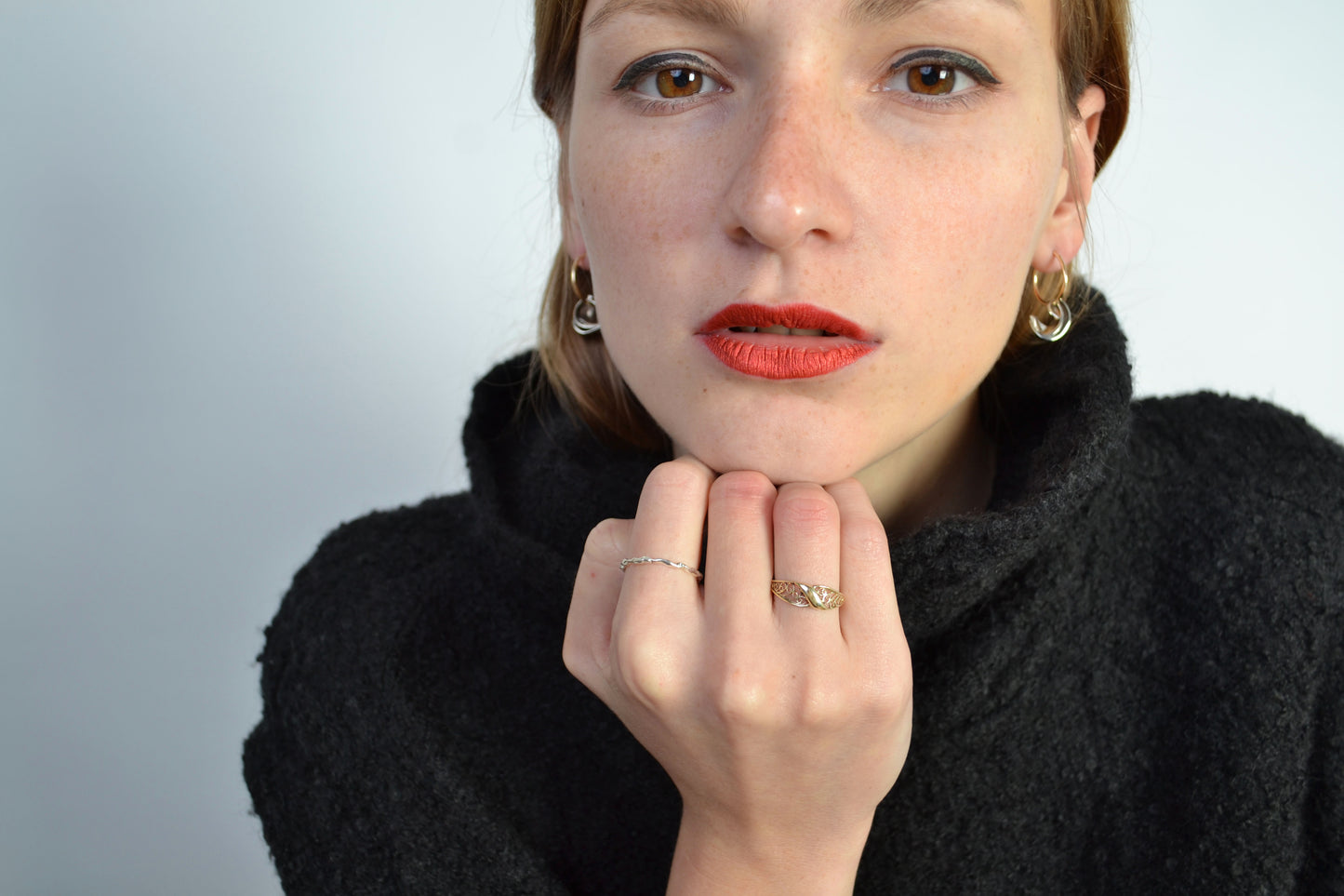 Crescent Hoop Earrings