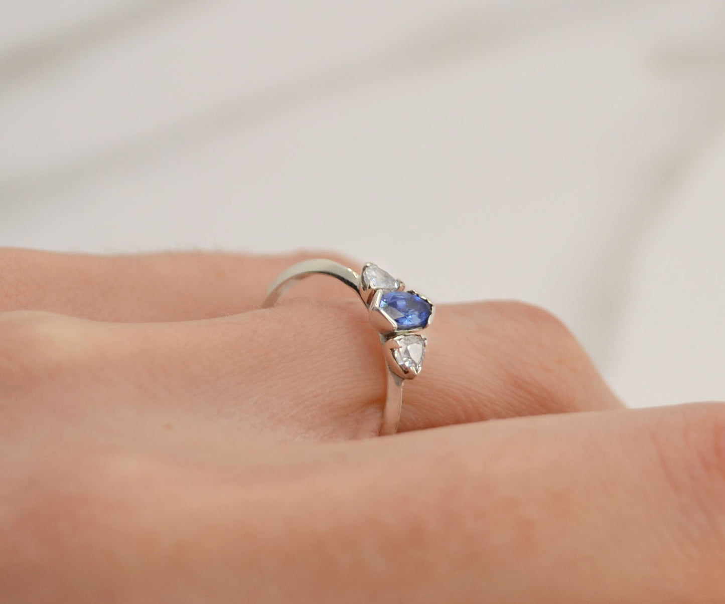 Marquise Sapphire & Diamond Ring