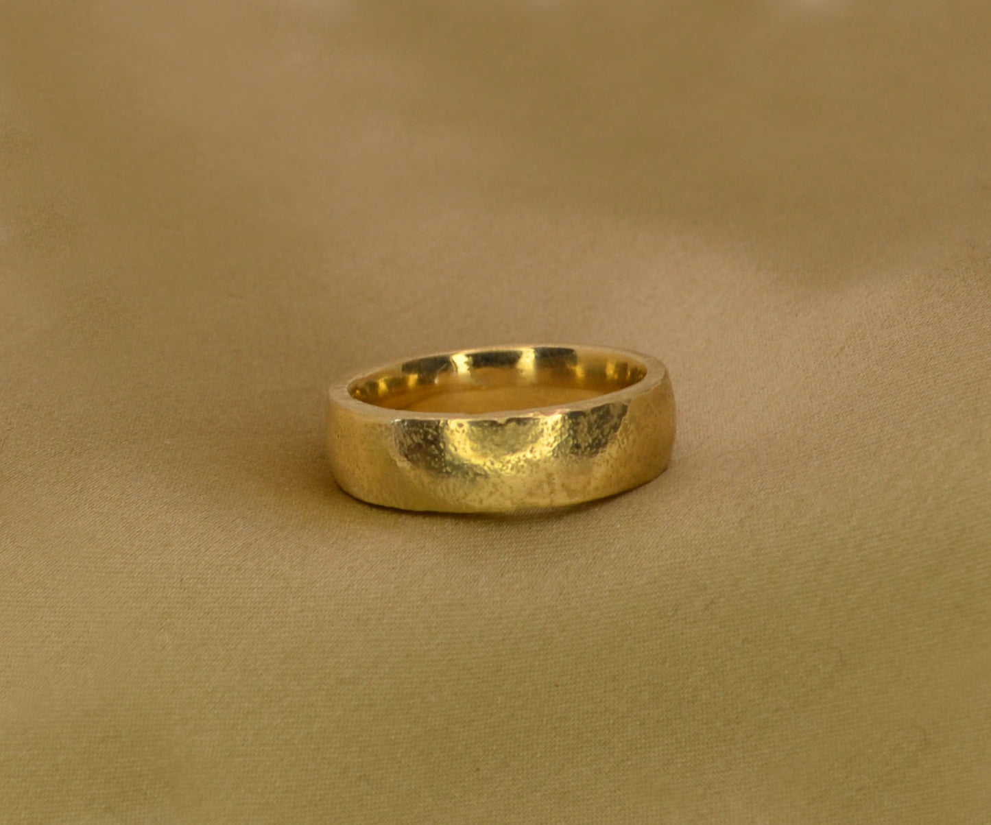 Earthy Textured Court Profile Ring - 6mm