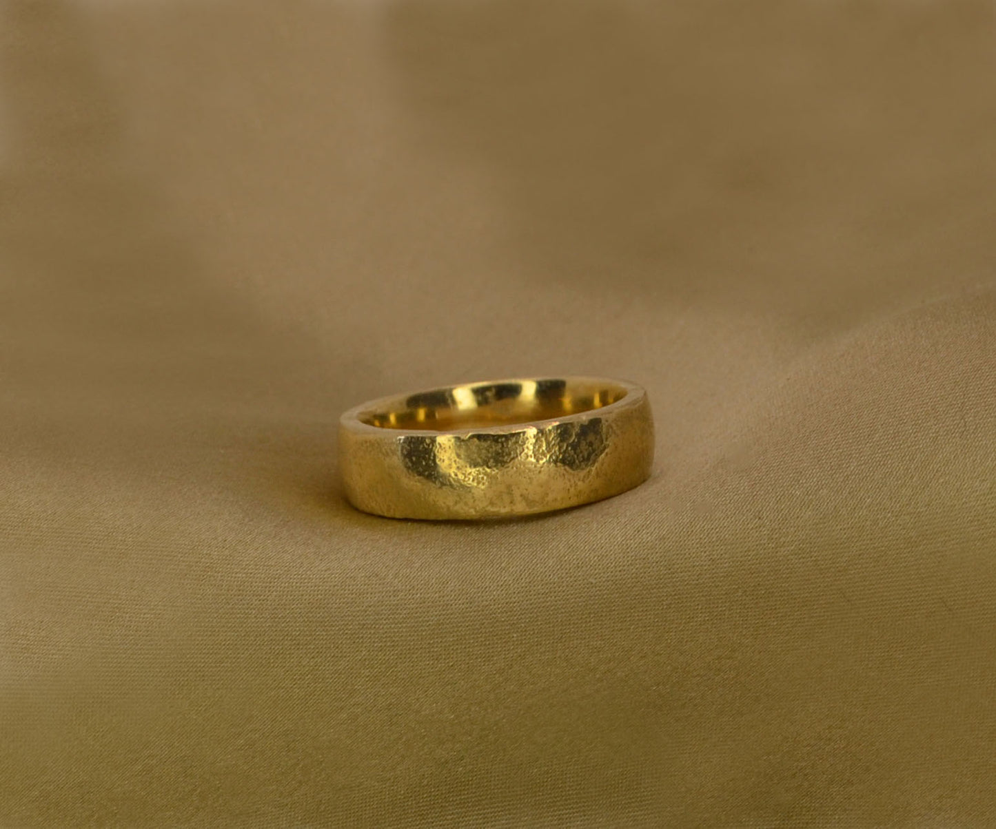 Earthy Textured Court Profile Ring - 6mm