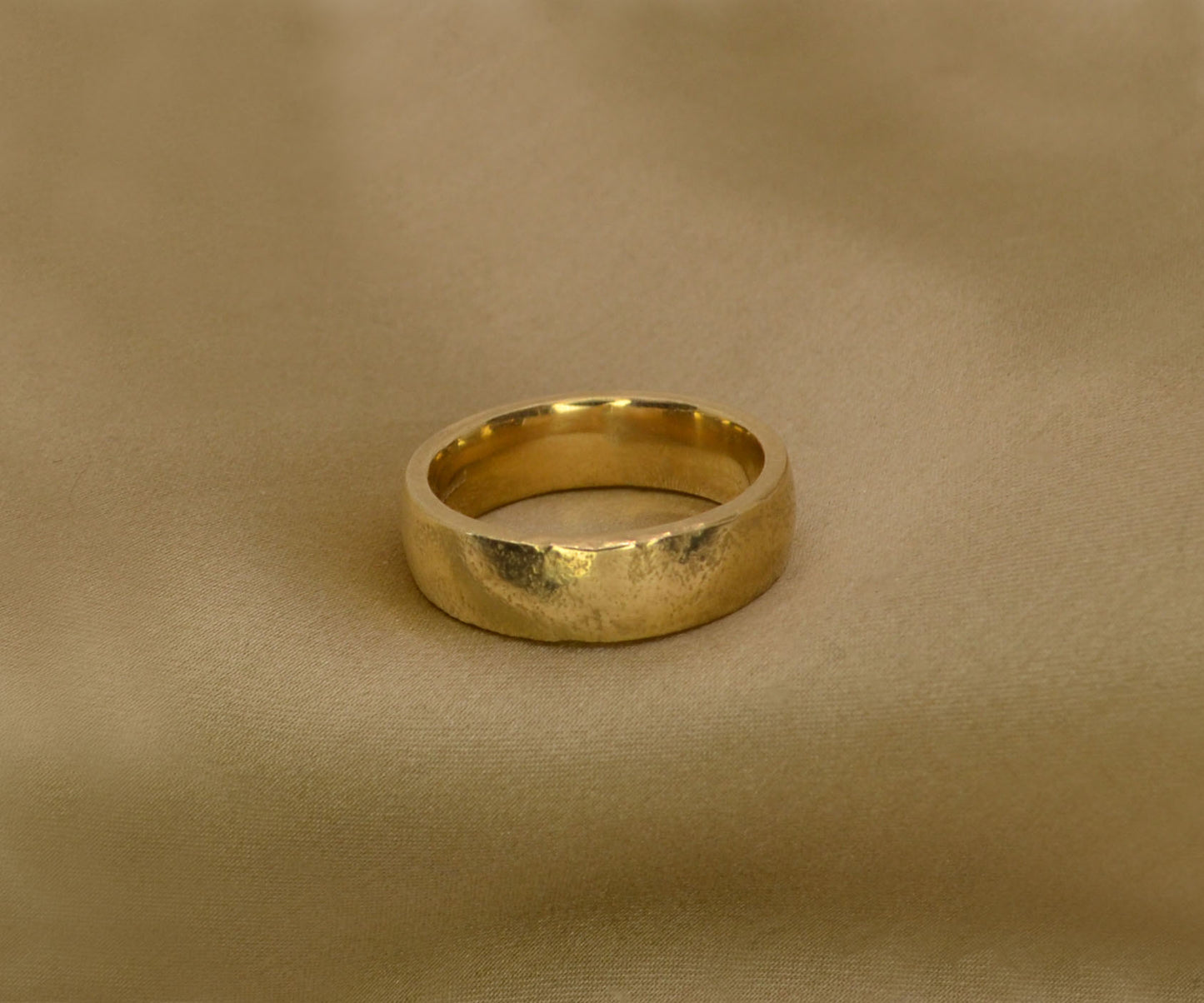 Earthy Textured Court Profile Ring - 6mm