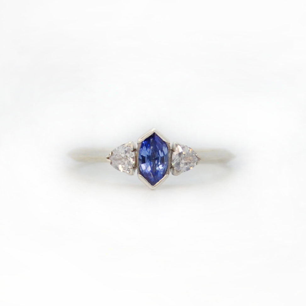 Marquise Sapphire & Diamond Ring