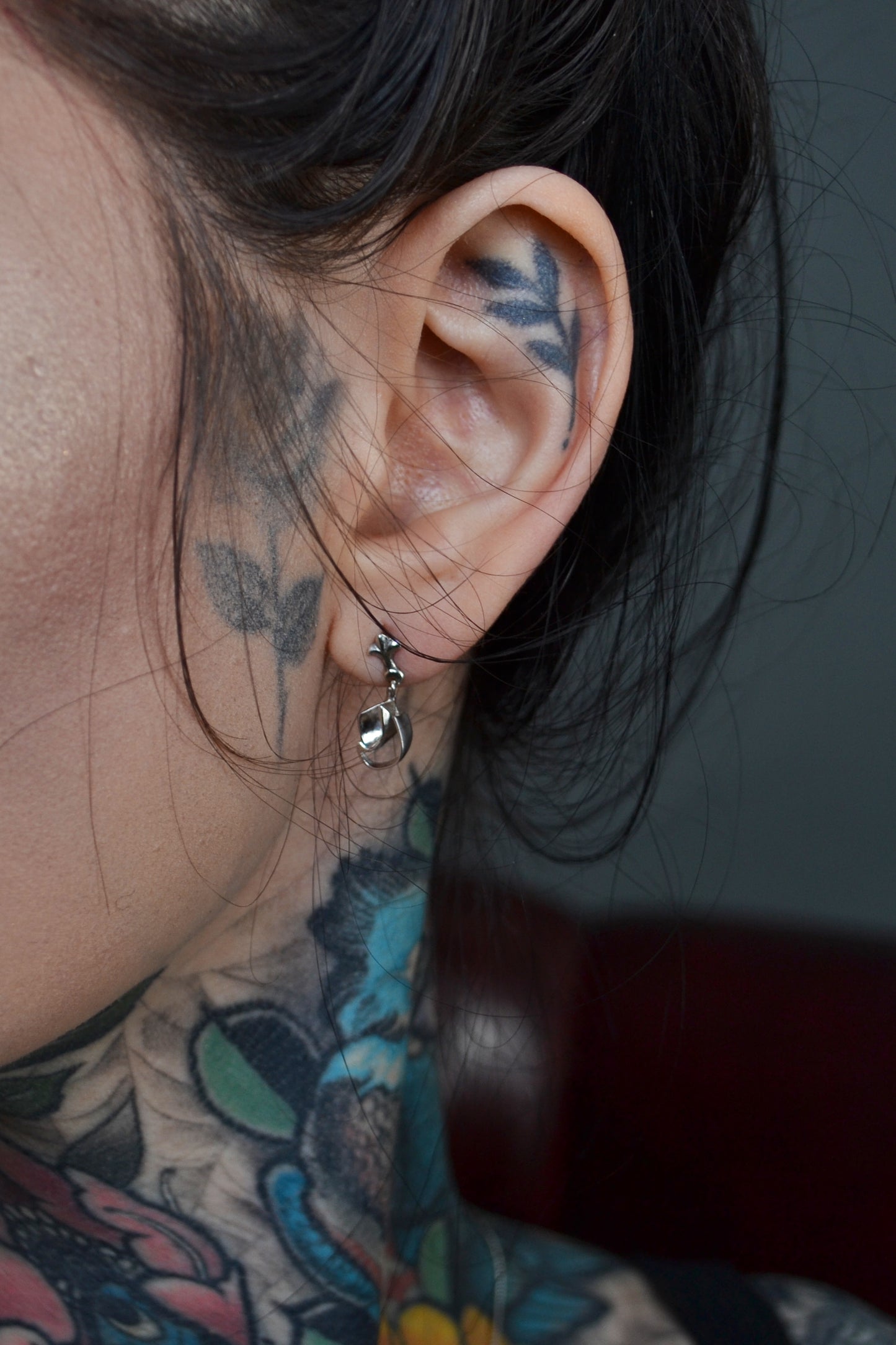 'Smelling of Roses' Earrings with Victorian fitting