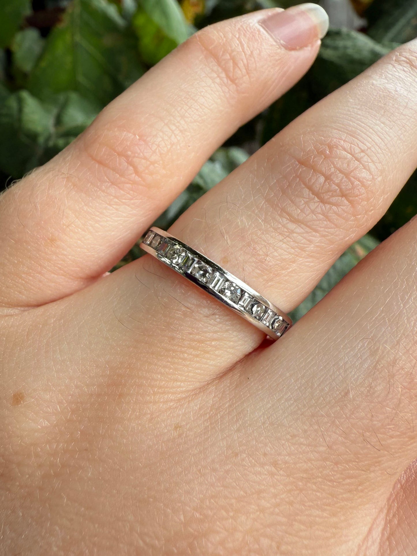 Channel set Round & Baguette Diamond Ring