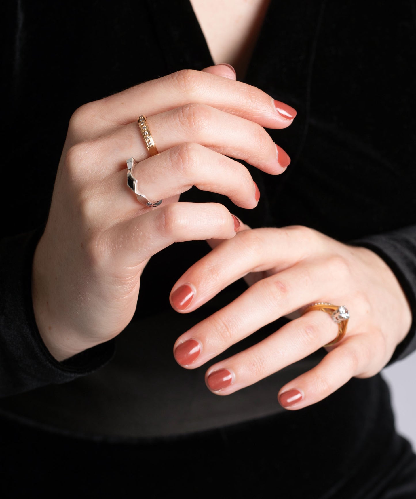 Black Onyx Kite Ring