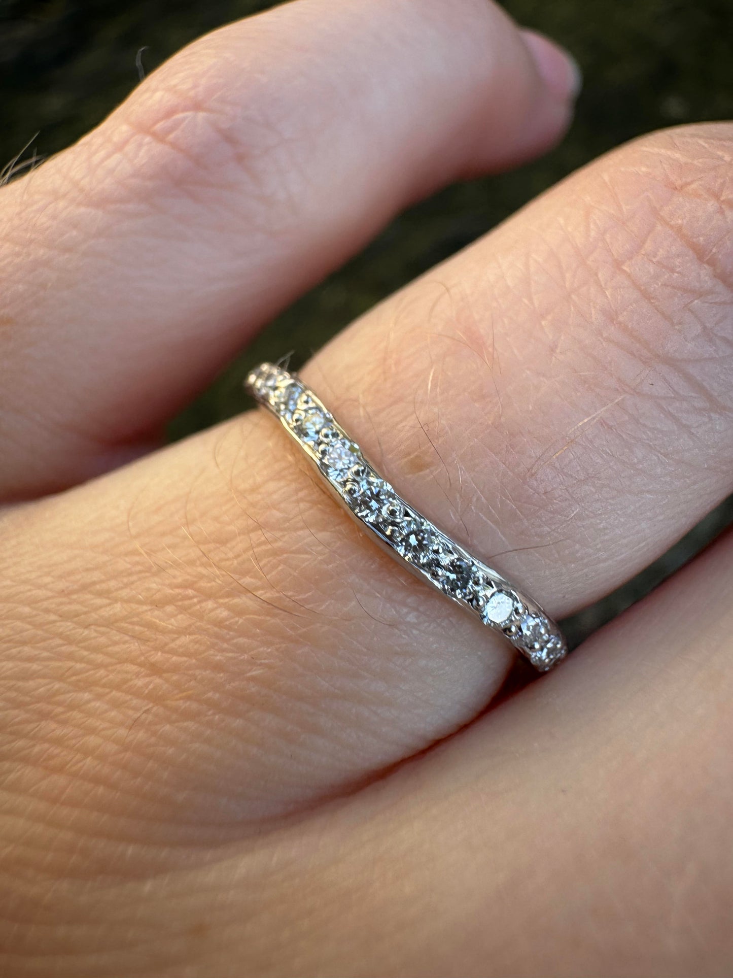 Grain Set Diamond Shaped Ring