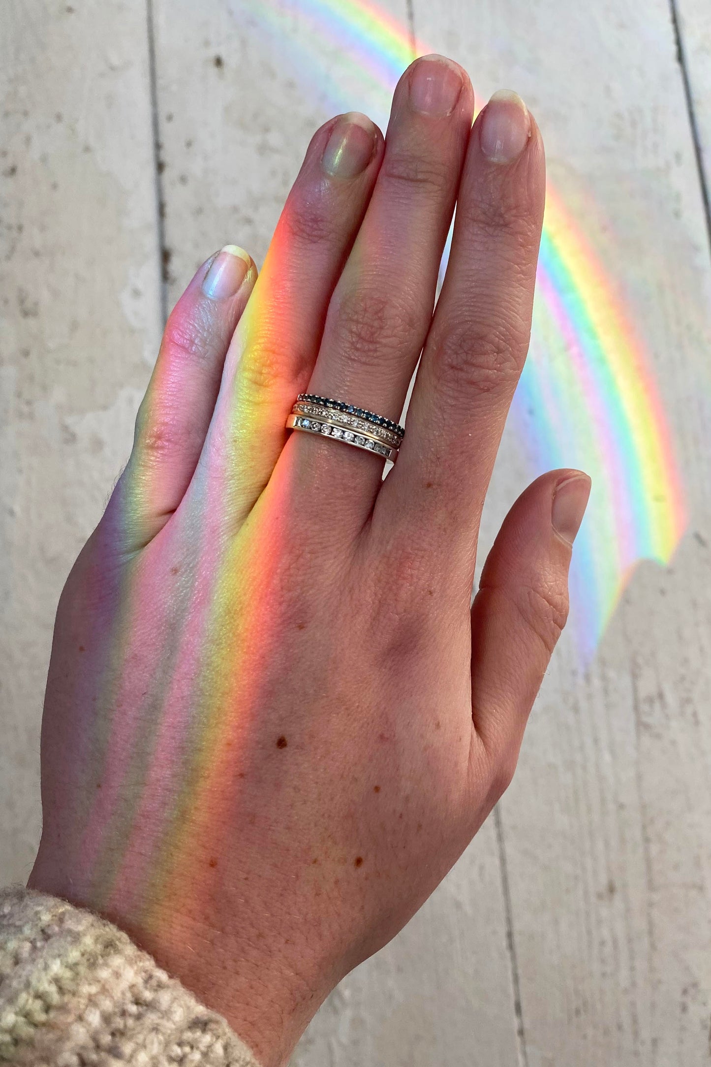 Thin Claw Set Sapphire Ring