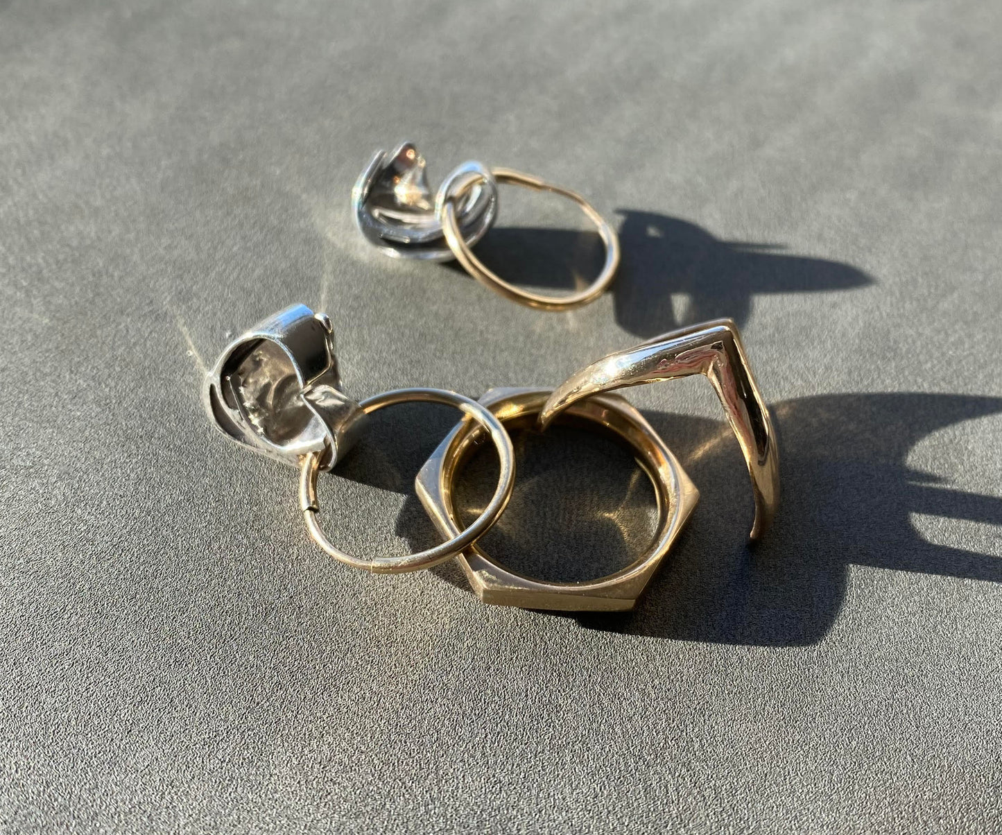 Crescent Hoop Earrings