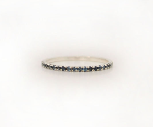Thin Claw Set Sapphire Ring