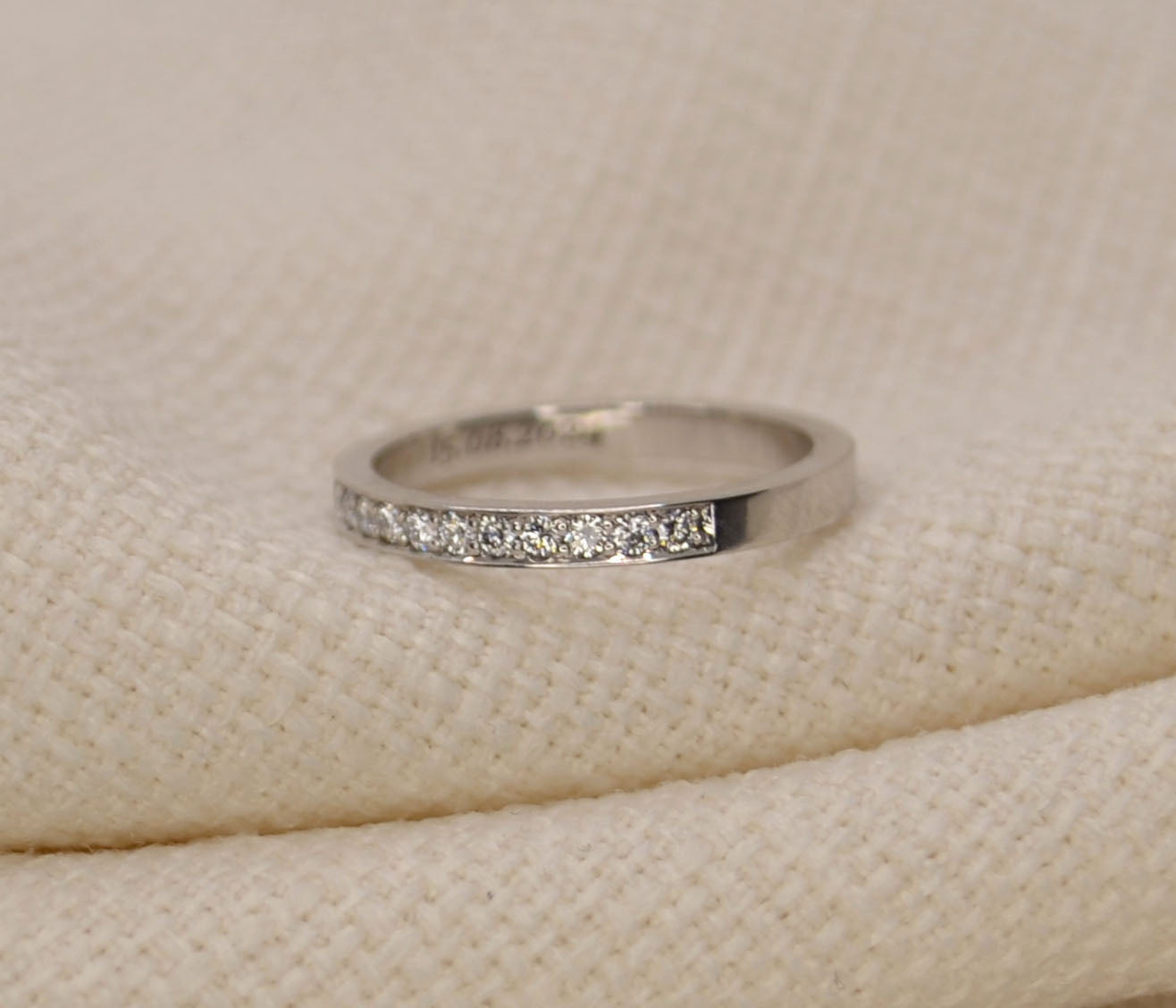 Micro Grain Set Diamond Ring - 2mm