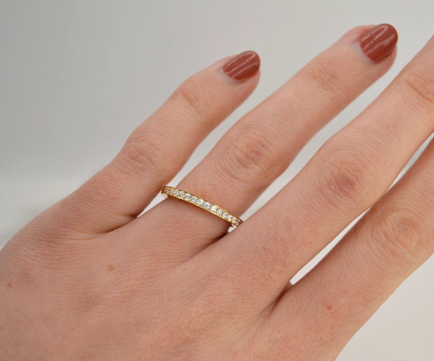 Micro Grain Set Diamond Ring - 2mm