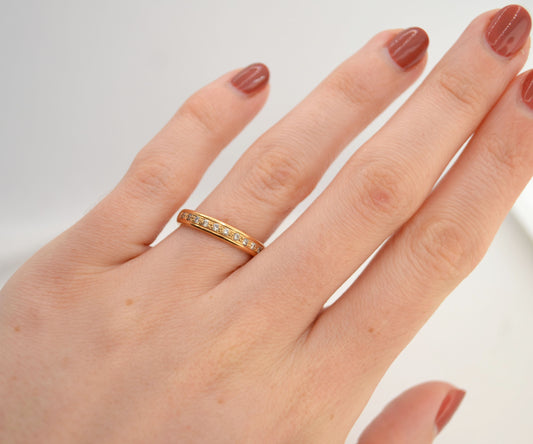 Traditional Grain Set Diamond Ring - 3.5mm