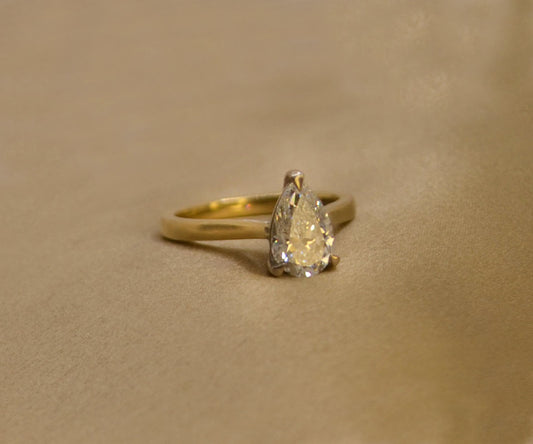 1.2ct Pear Cut Diamond Ring