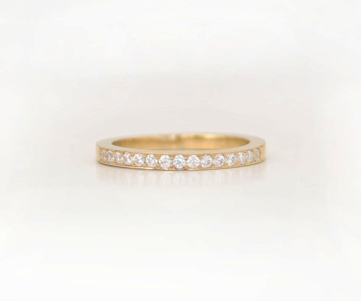 Micro Grain Set Diamond Ring - 2mm