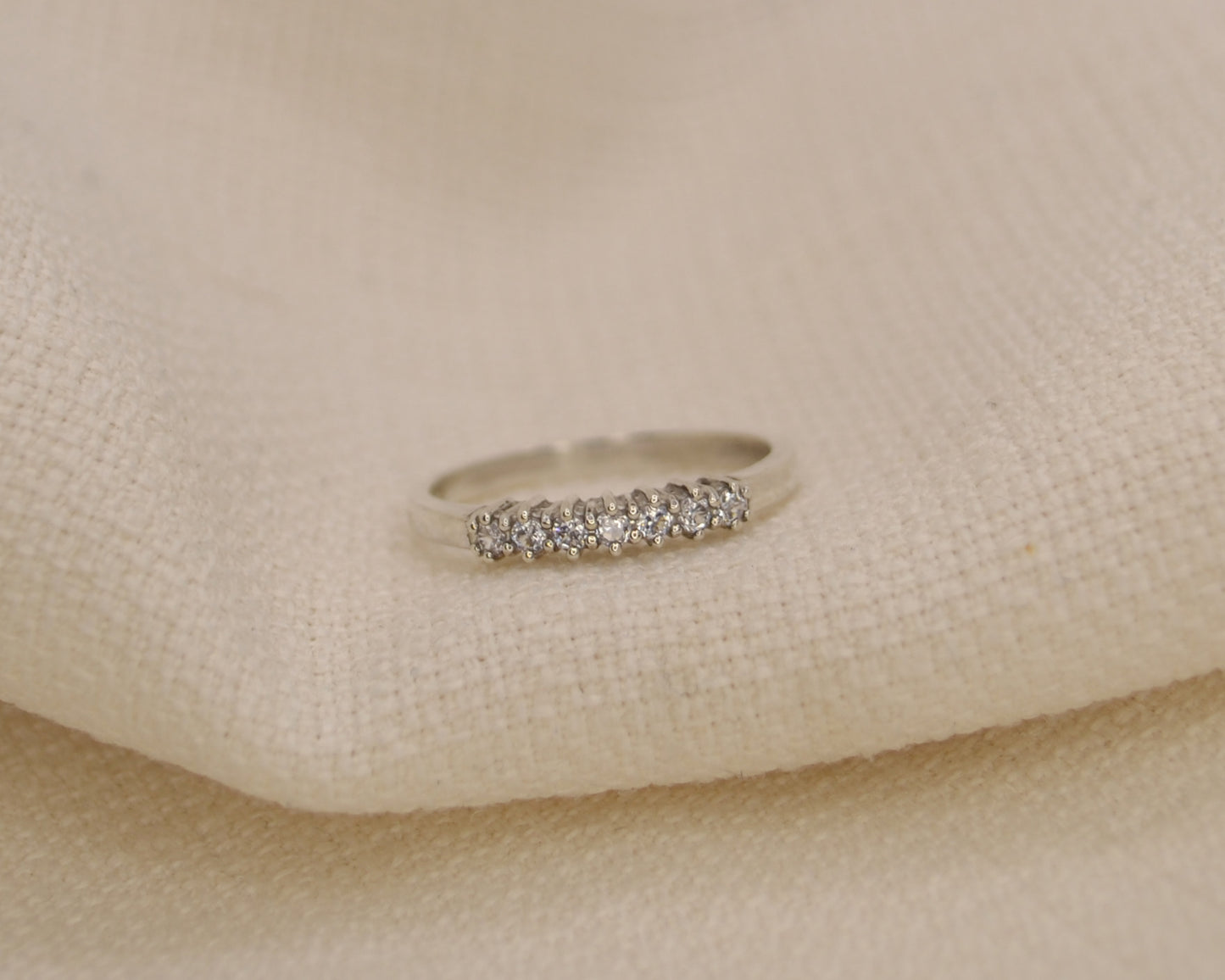 7 Stone Claw Set Diamond Ring - 2mm