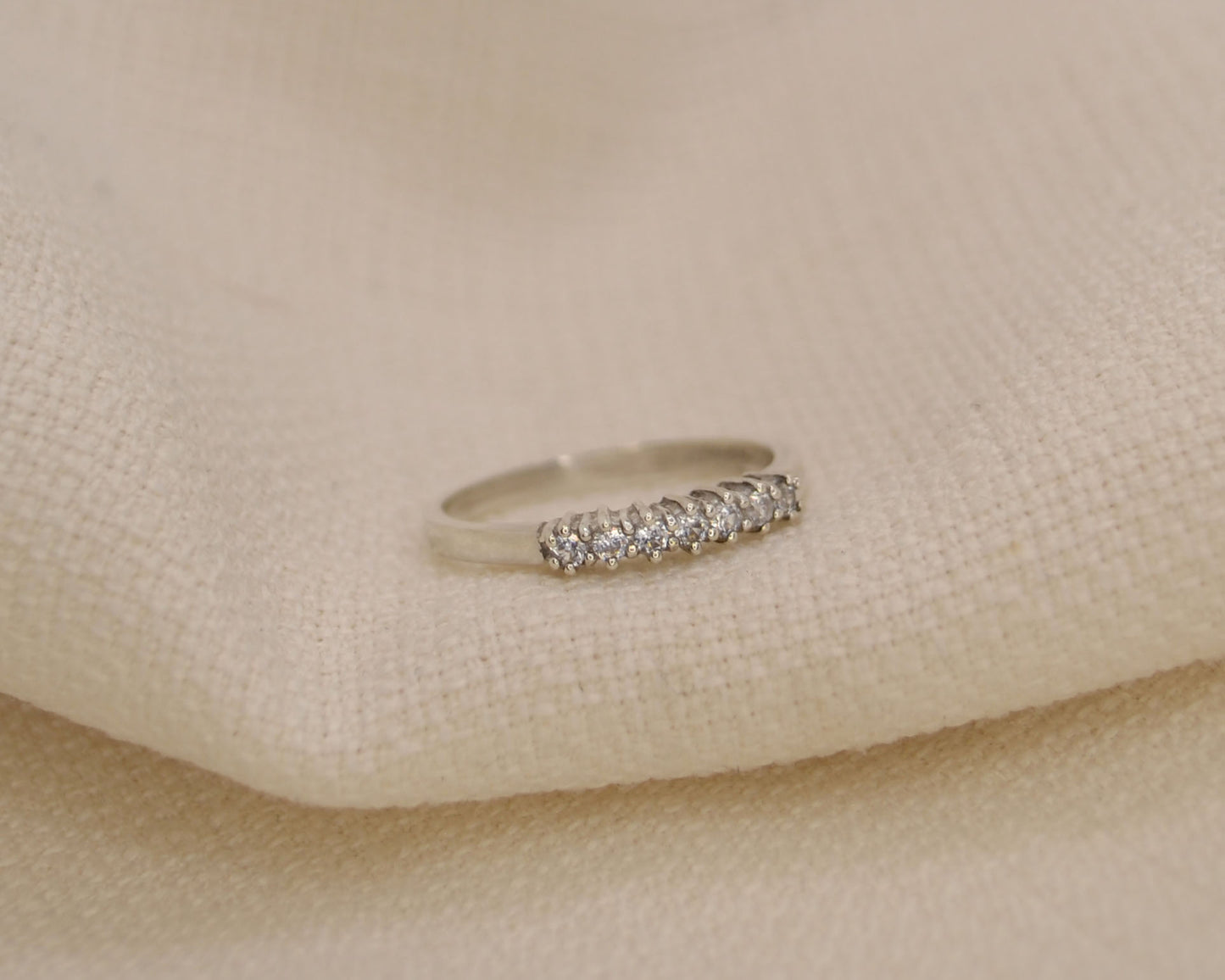 7 Stone Claw Set Diamond Ring - 2mm