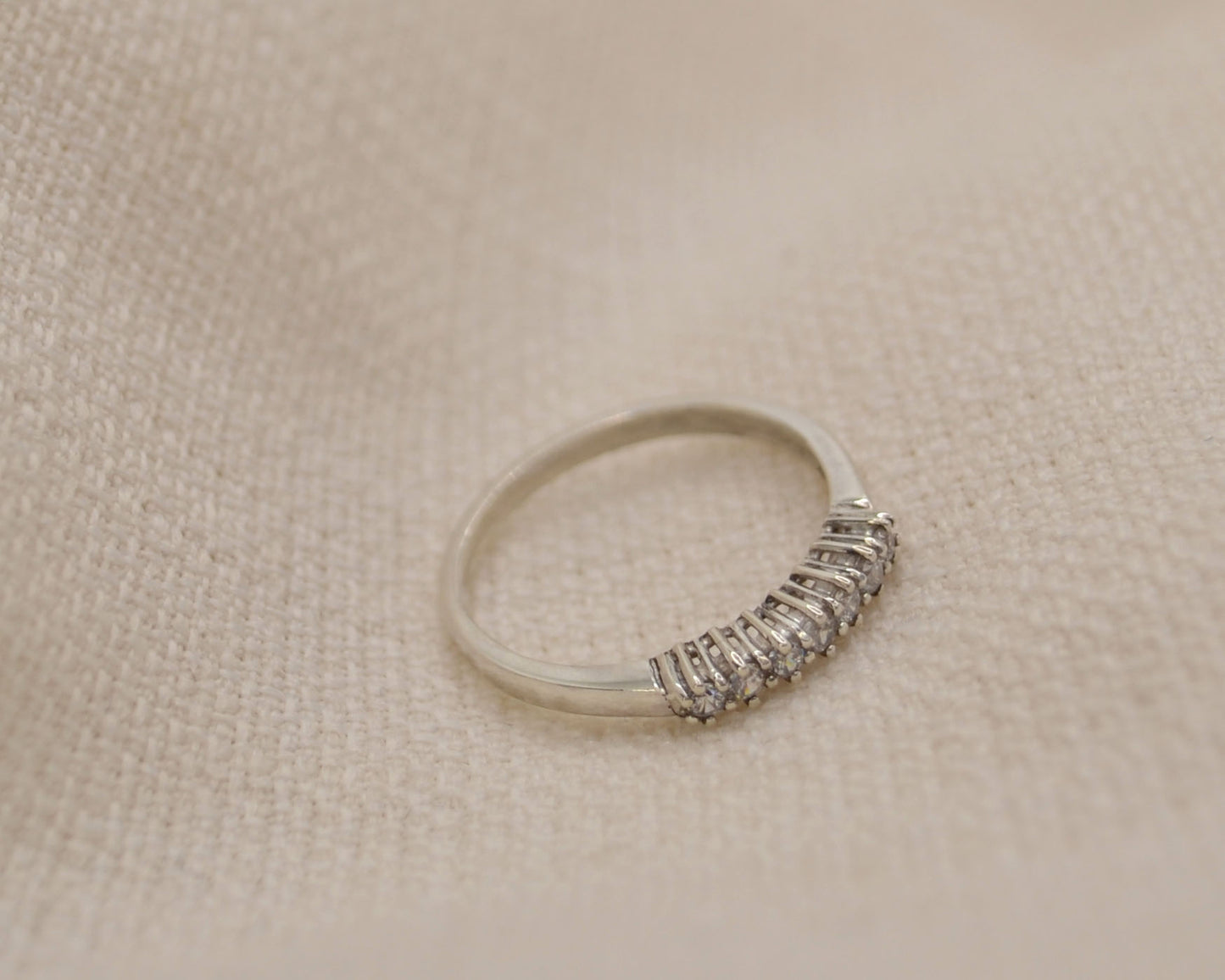 7 Stone Claw Set Diamond Ring - 2mm