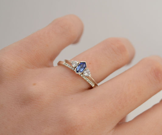 Marquise Sapphire & Diamond Ring