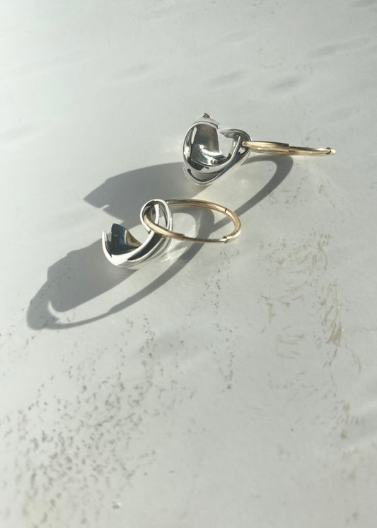 Crescent Hoop Earrings