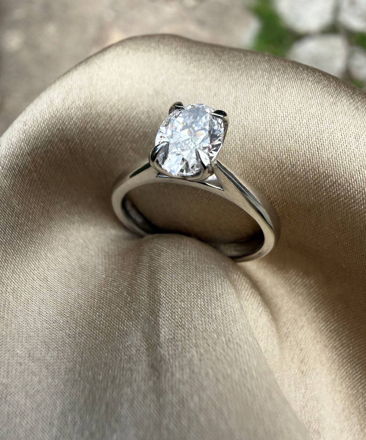 0.80ct Oval Cut Diamond Ring