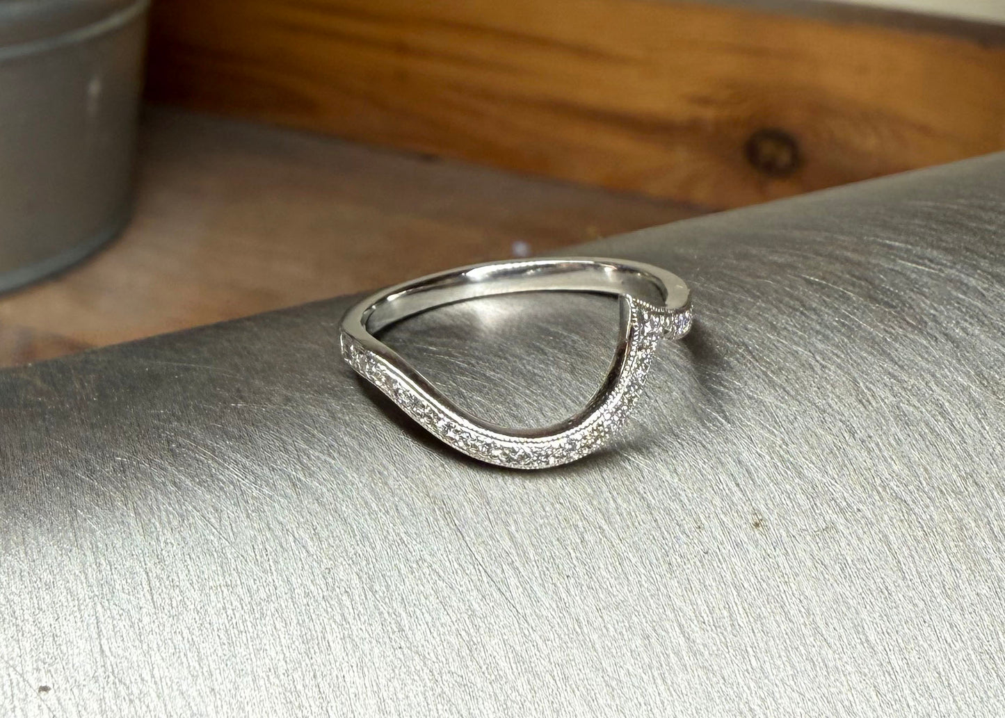 Antique Grain Set Style Diamond Shaped Ring