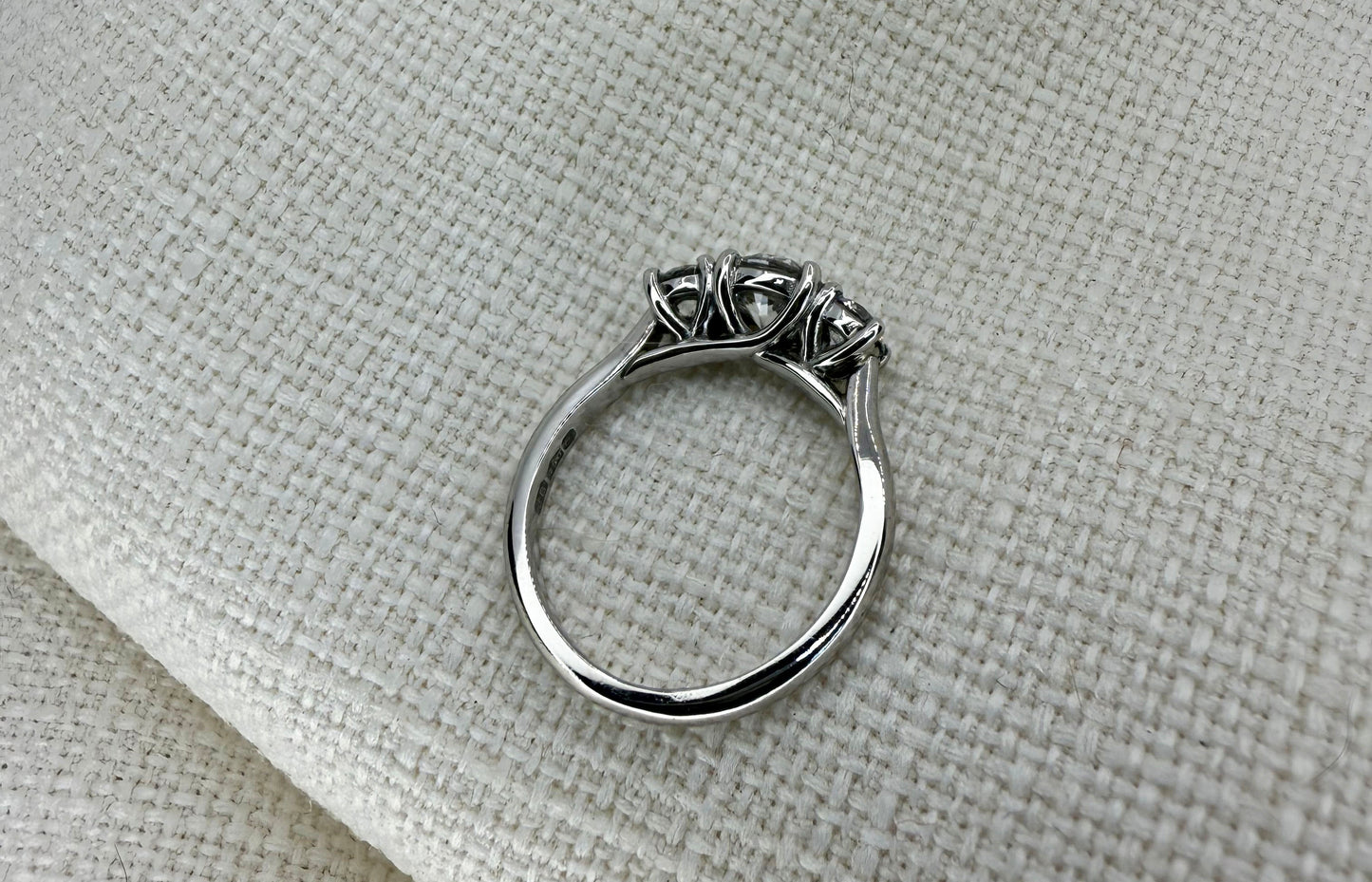 Round Brilliant Cut Trilogy Diamond Ring