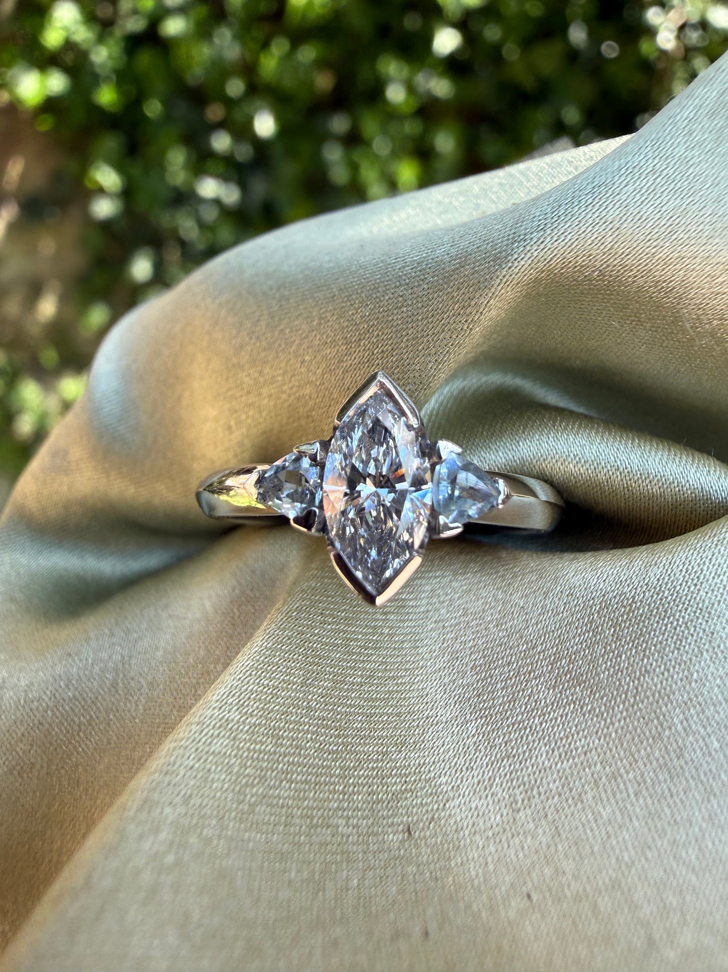 Marquise Diamond & Gemstone Ring