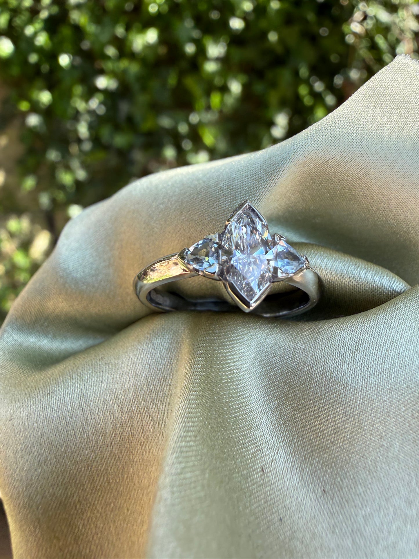 Marquise Diamond & Gemstone Ring