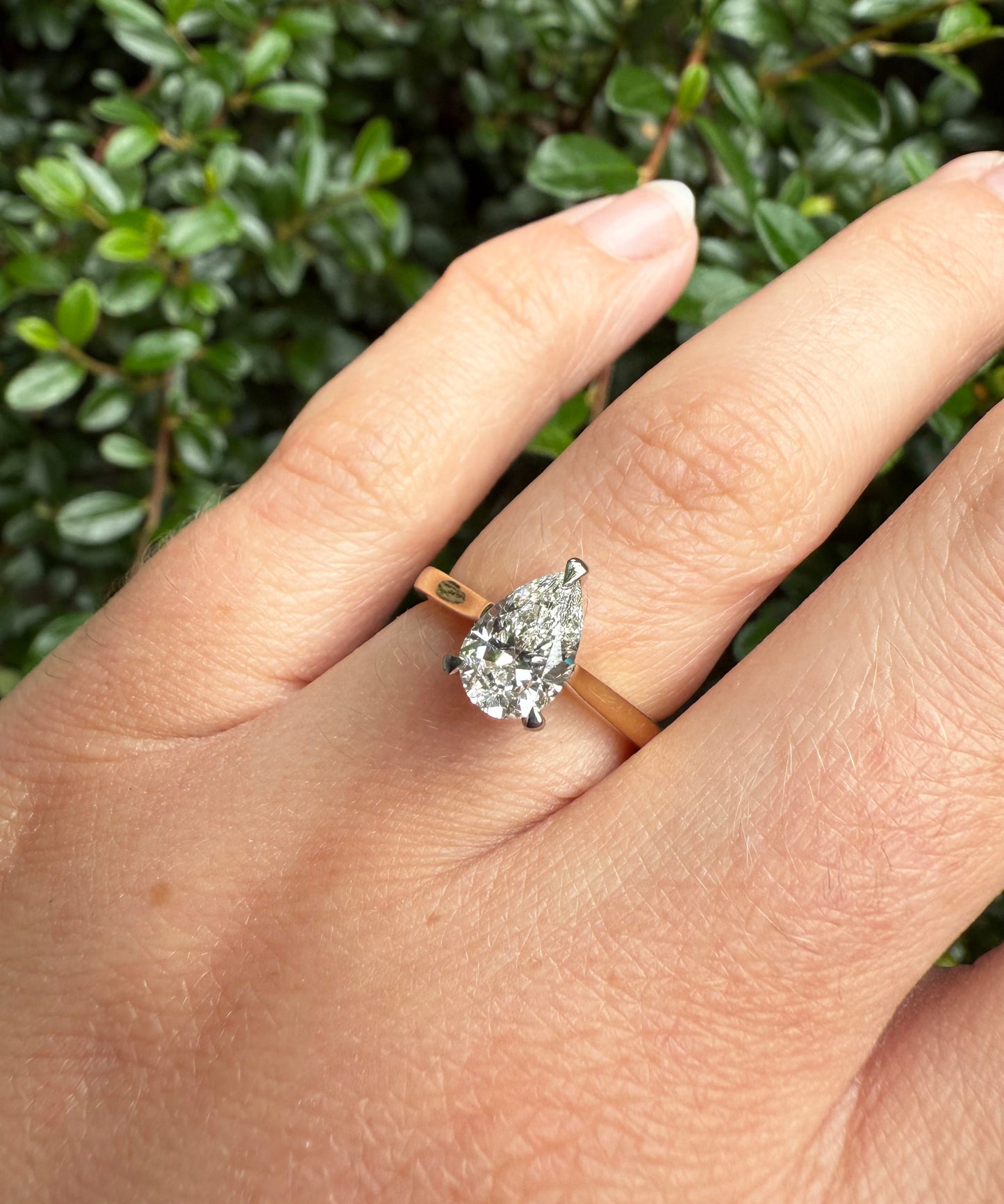 1.2ct Pear Cut Diamond Ring