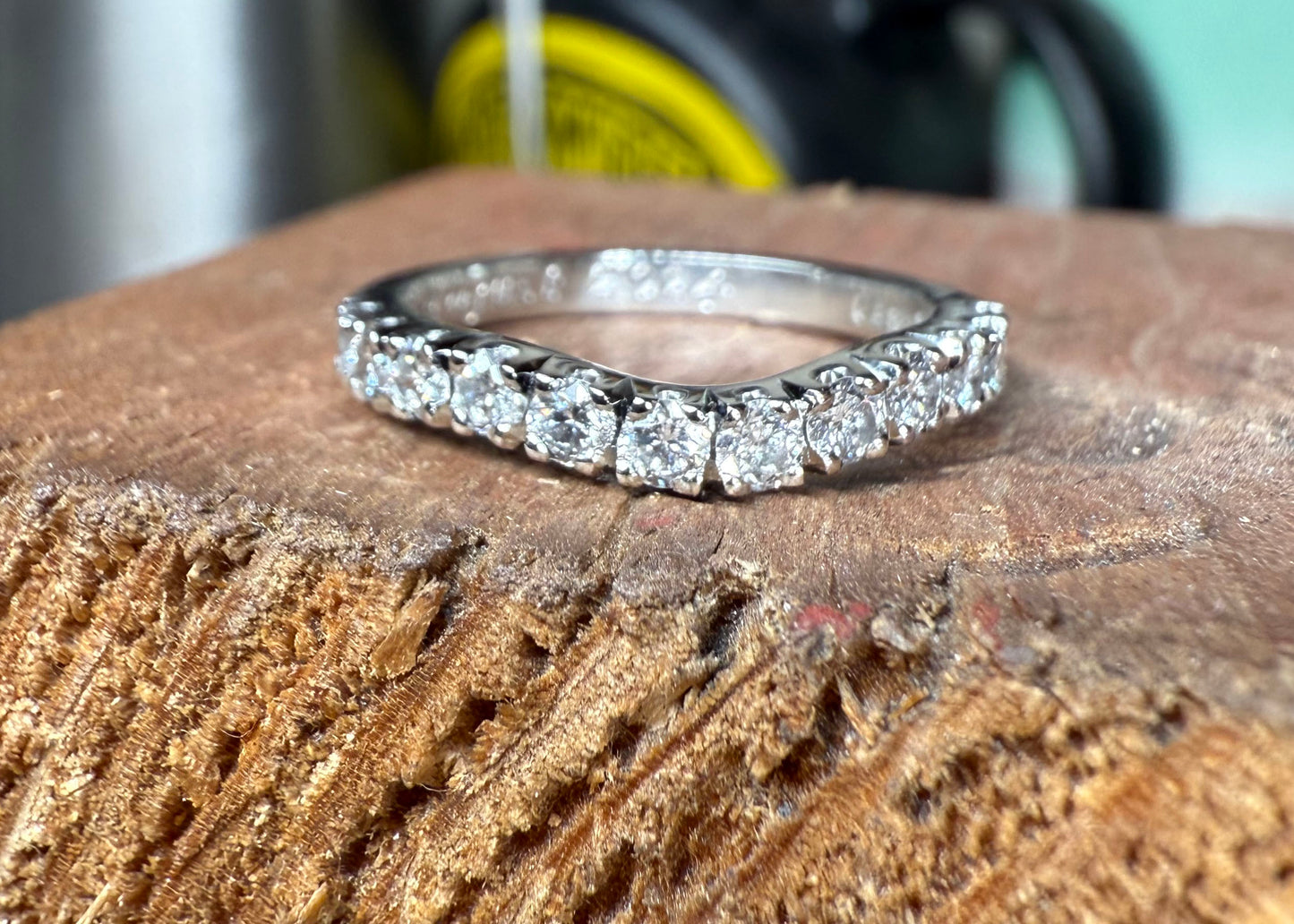 Shaped Claw Set Diamond Ring