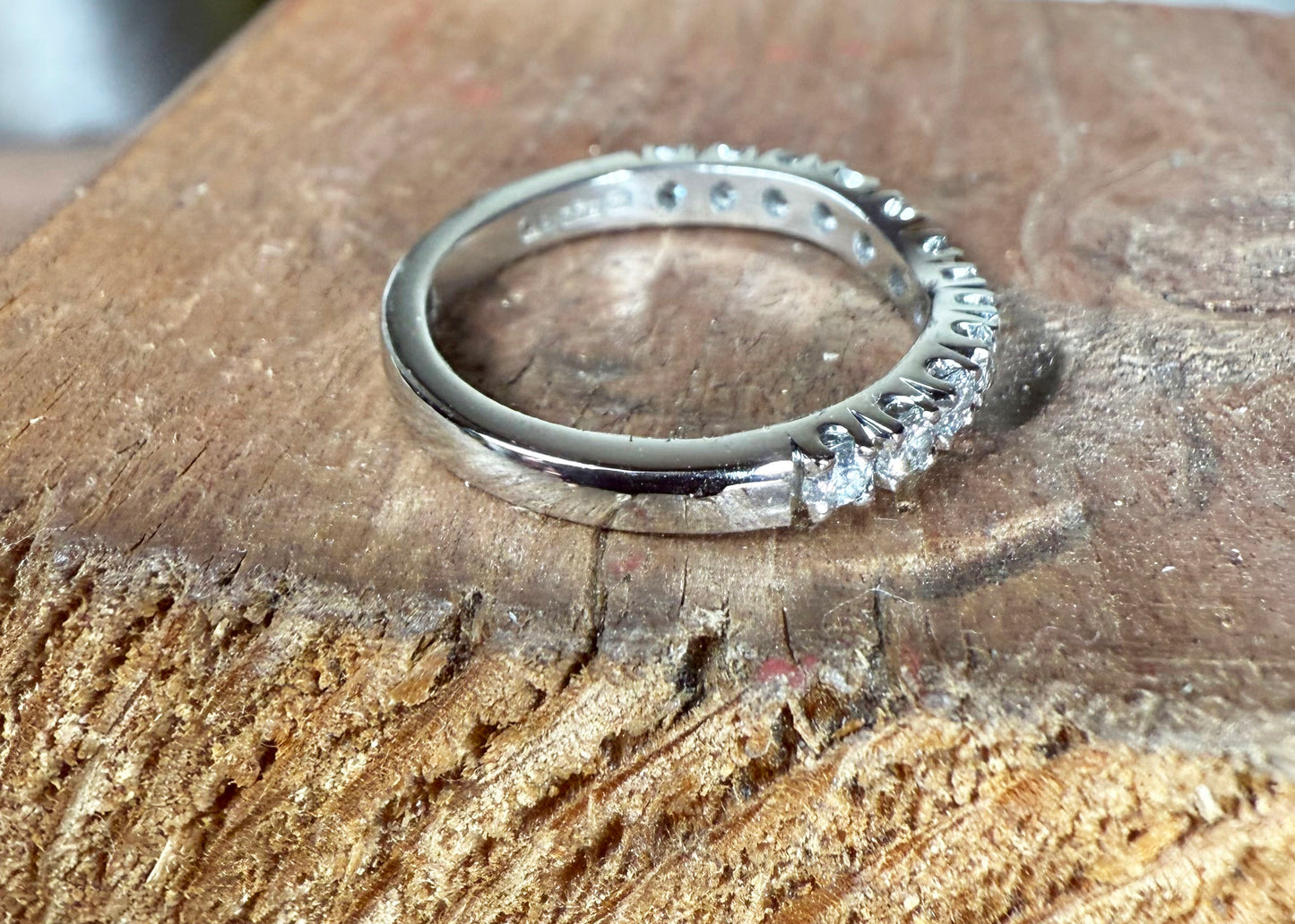 Shaped Claw Set Diamond Ring