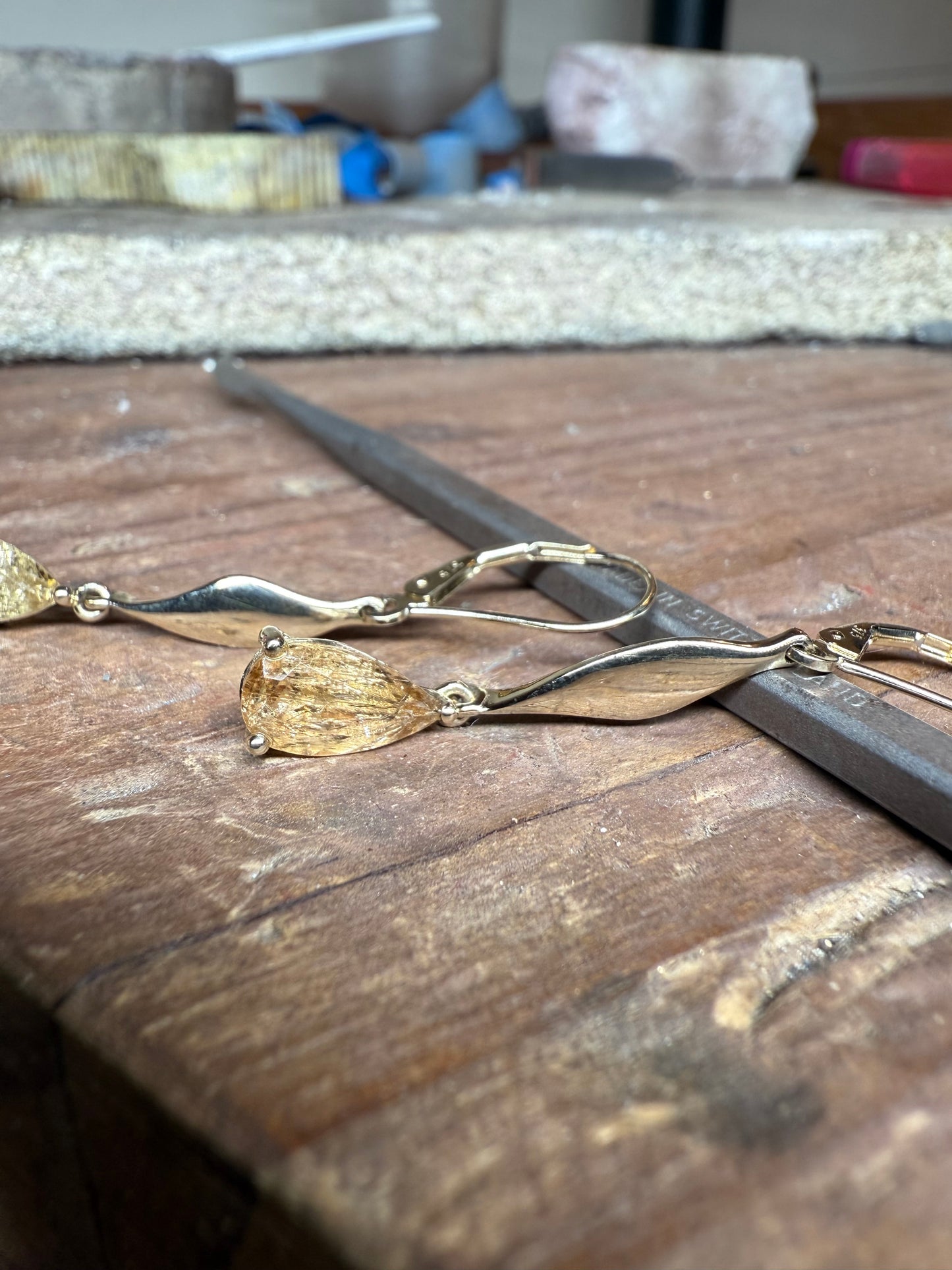 Dancing Ladies with Asymmetrical Yellow Topaz
