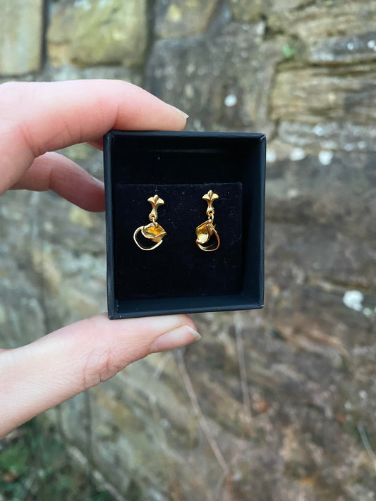 'Smelling of Roses' Earrings with Victorian fitting