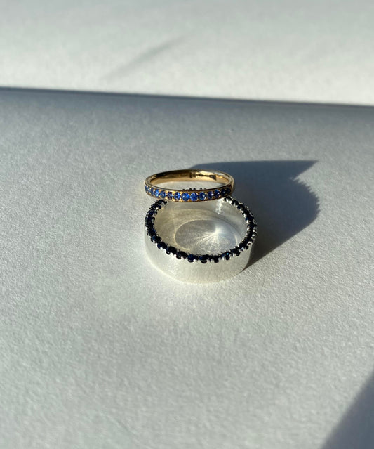 Grain Set Sapphire Ring - 2.3mm